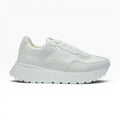 Tenis Total White Spimfer con Plataforma para Mujer: Estilo Minimalista y Confort