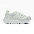 Tenis Total White Spimfer con Plataforma para Mujer: Estilo Minimalista y Confort
