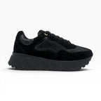 Tenis Total Black Spimfer con Plataforma para Mujer: Estilo Minimalista y Confort