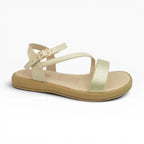 Sandalias Beige con Tira Dorada para Mujer Spimfer