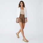 Sandalias Beige con Tira Dorada para Mujer Spimfer