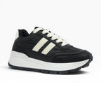 Tenis Deportivos Spimfer Negros y Blancos para Mujer: Confort y Estilo Urbano