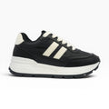 Tenis Deportivos Spimfer Negros y Blancos para Mujer: Confort y Estilo Urbano