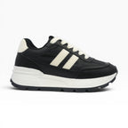 Tenis Deportivos Spimfer Negros y Blancos para Mujer: Confort y Estilo Urbano
