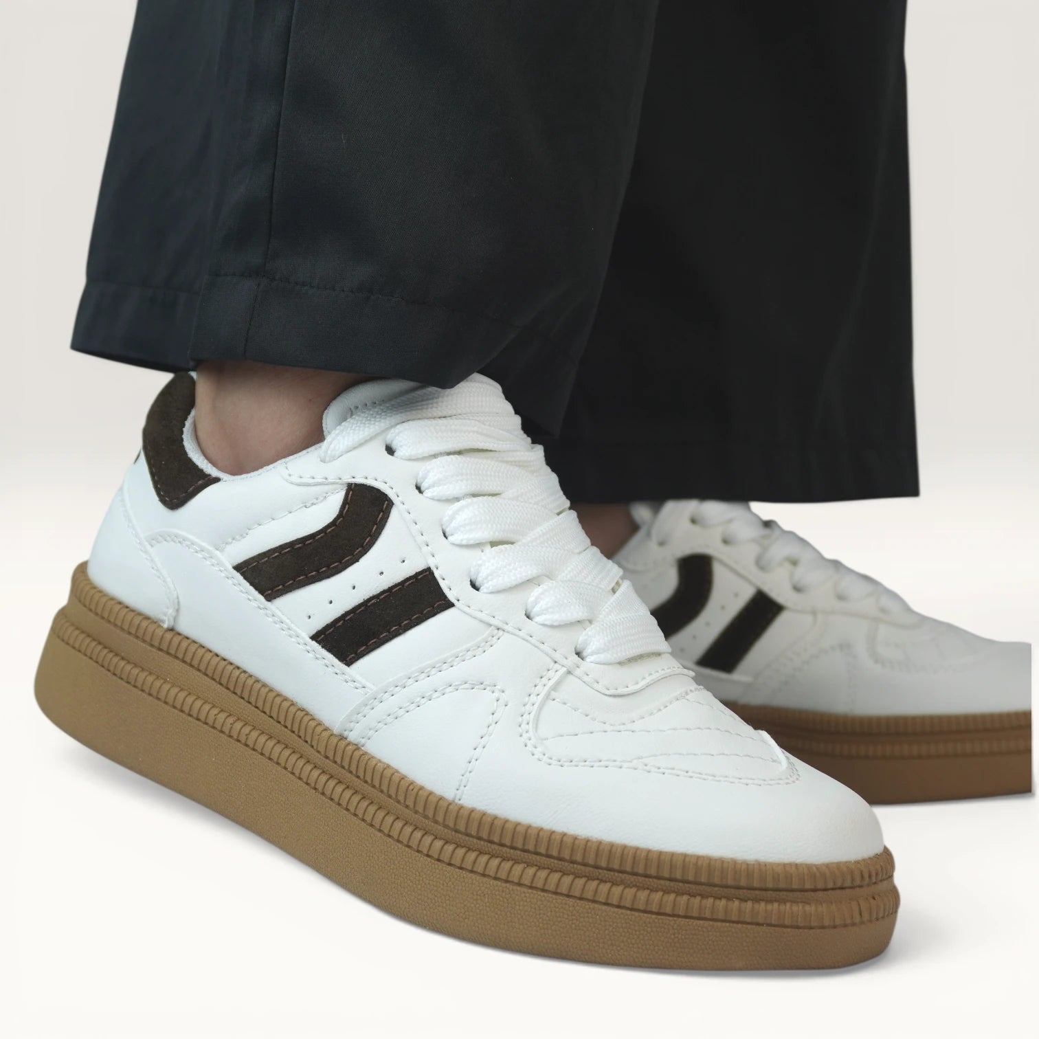 Tenis Urbanos Spimfer Blancos con Plataforma para Mujer