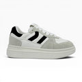 Tenis Urbanos Spimfer Blanco Negro con Plataforma para Mujer