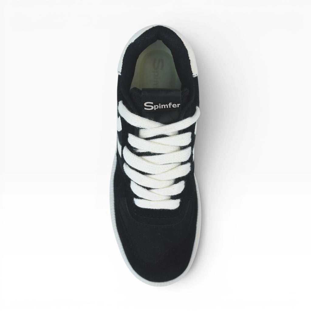 Tenis Urbanos Spimfer Negros con Plataforma para Mujer