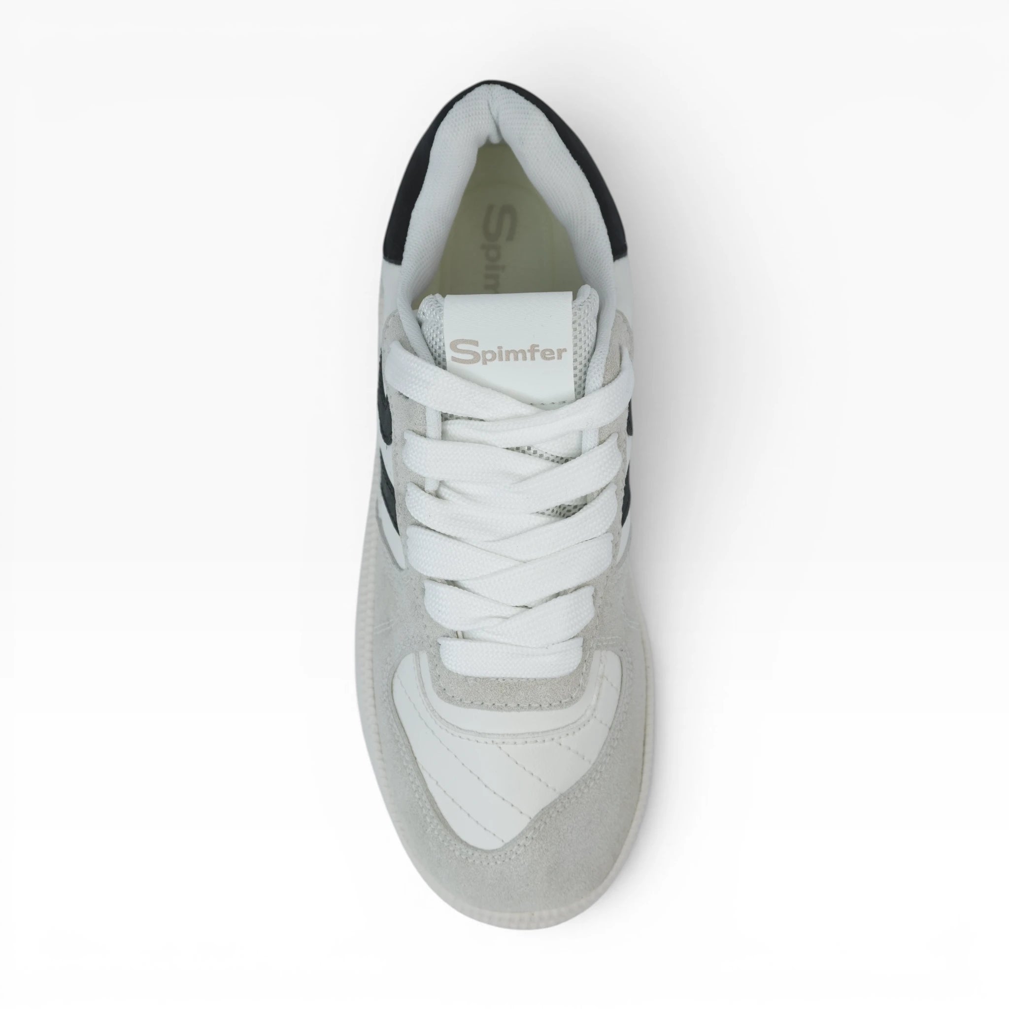 Tenis Urbanos Spimfer Blanco Negro con Plataforma para Mujer