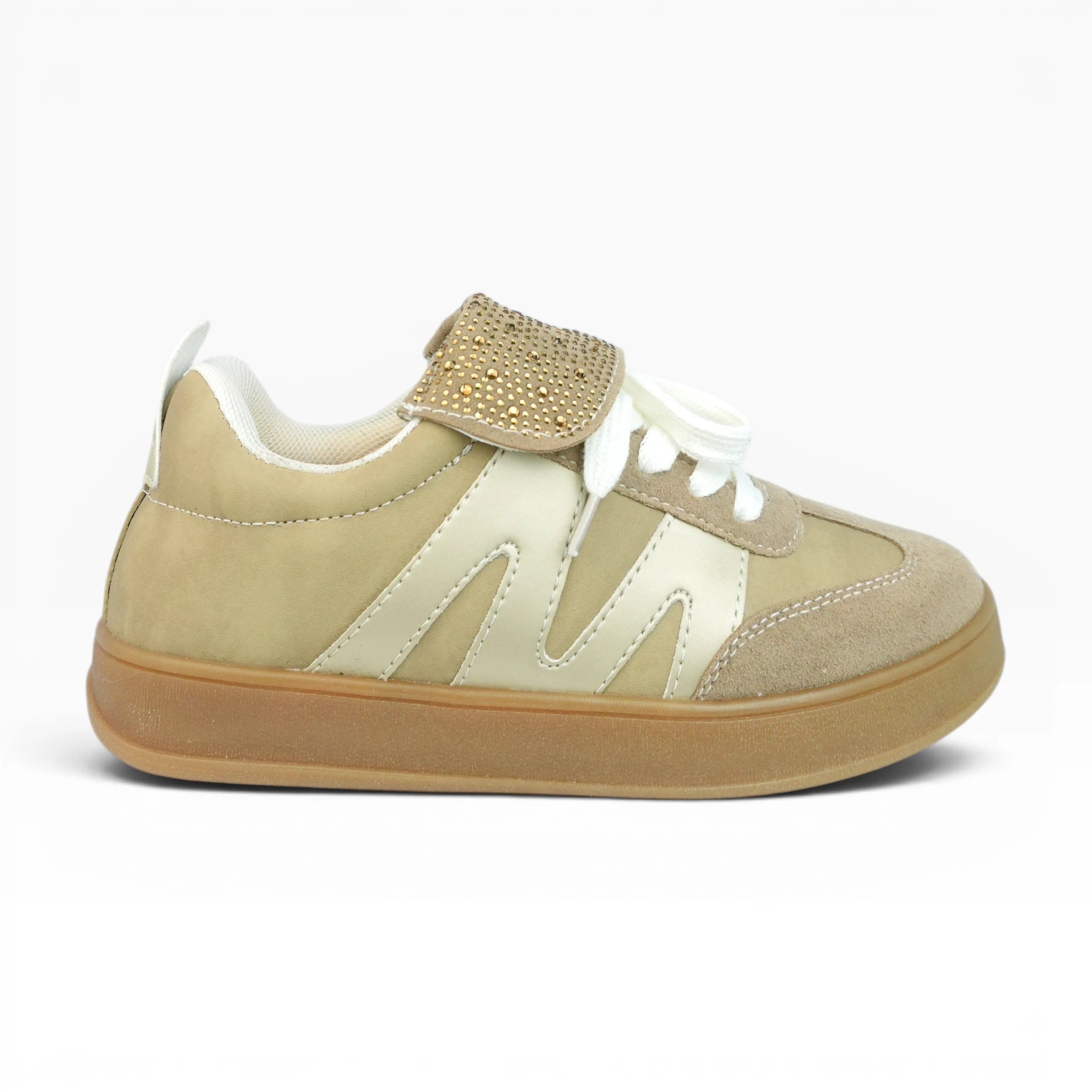 Tenis Beige Spimfer Urban Chic para Mujer