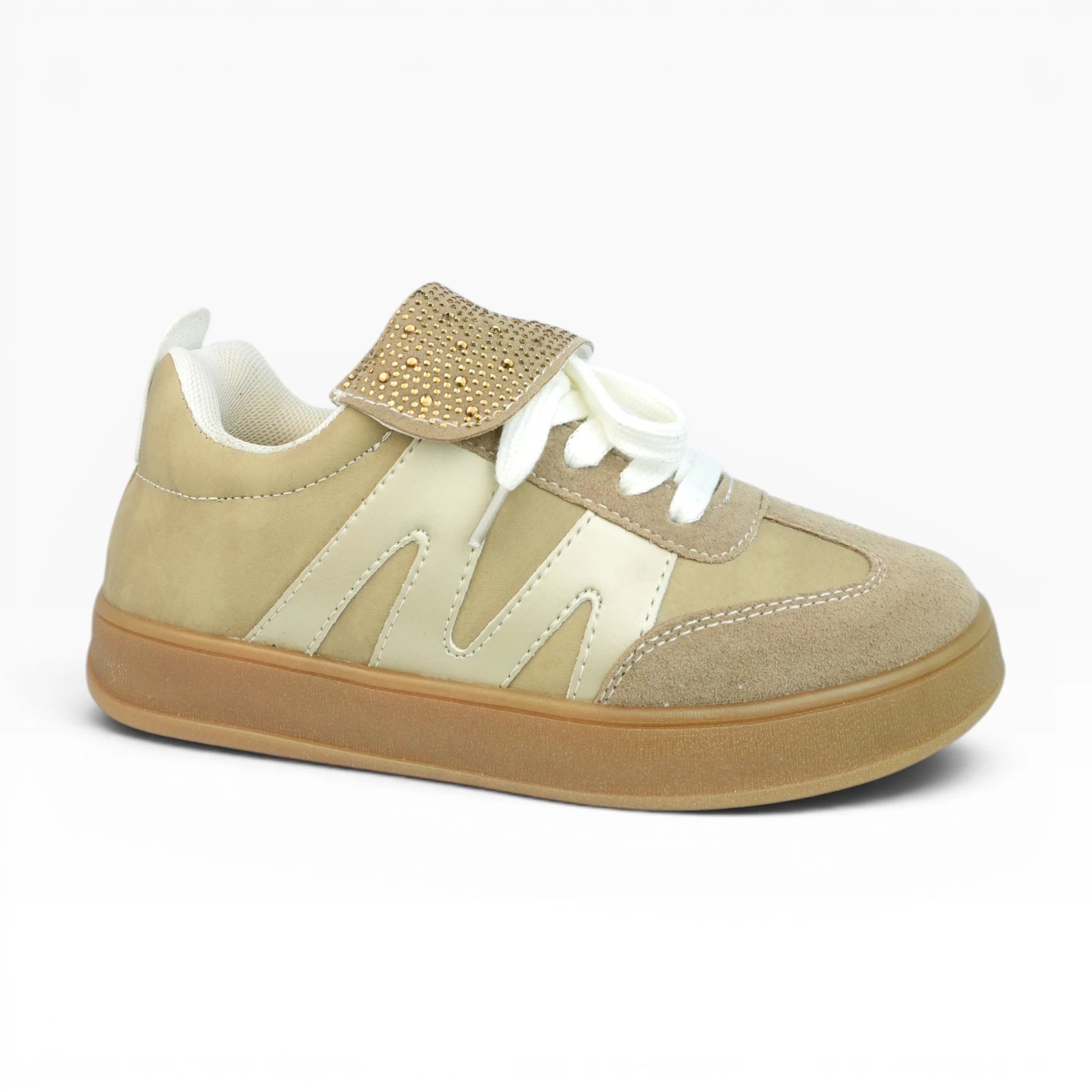 Tenis Beige Spimfer Urban Chic para Mujer