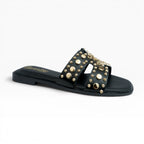 Sandalias Planas Spimfer para Mujer Color Negro