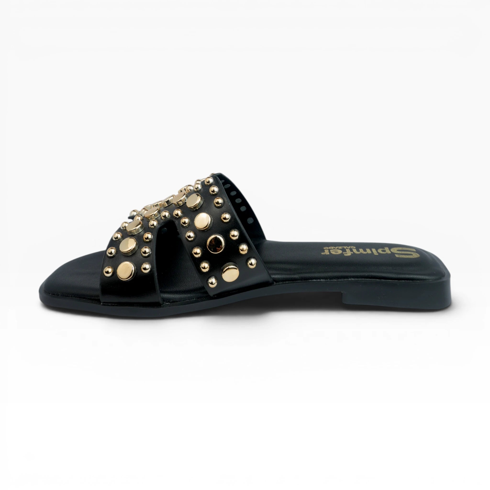 Sandalias Planas Spimfer para Mujer Color Negro