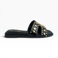 Sandalias Planas Spimfer para Mujer Color Negro