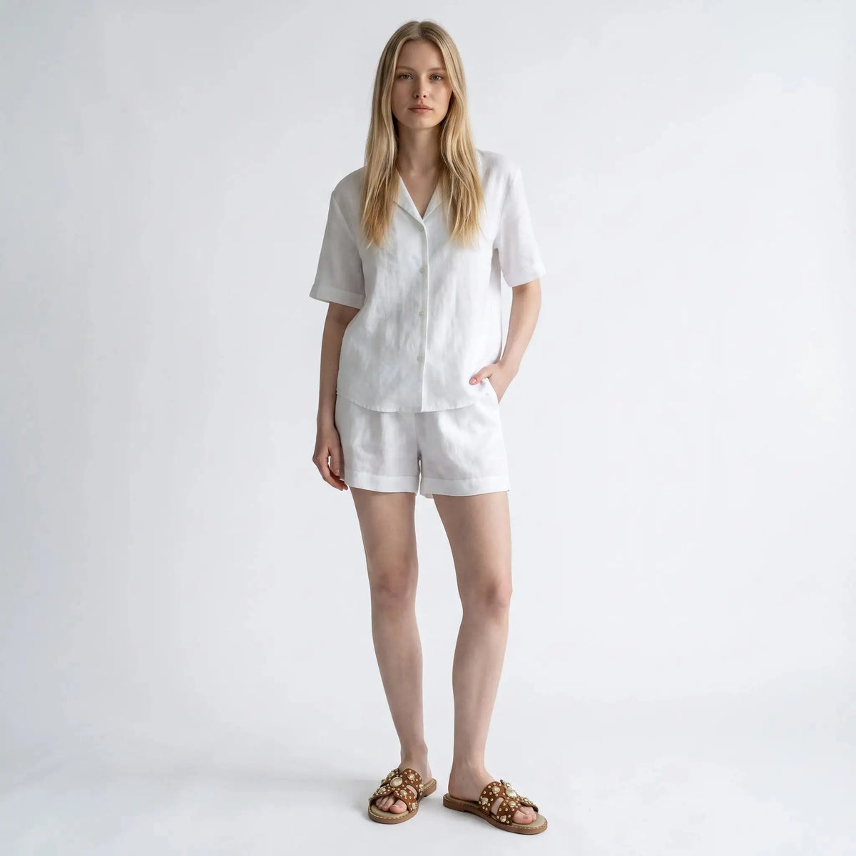 Sandalias Planas Spimfer para Mujer Color Miel – Elegancia Casual