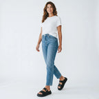 Sandalias Negras con Velcro para Mujer Spimfer