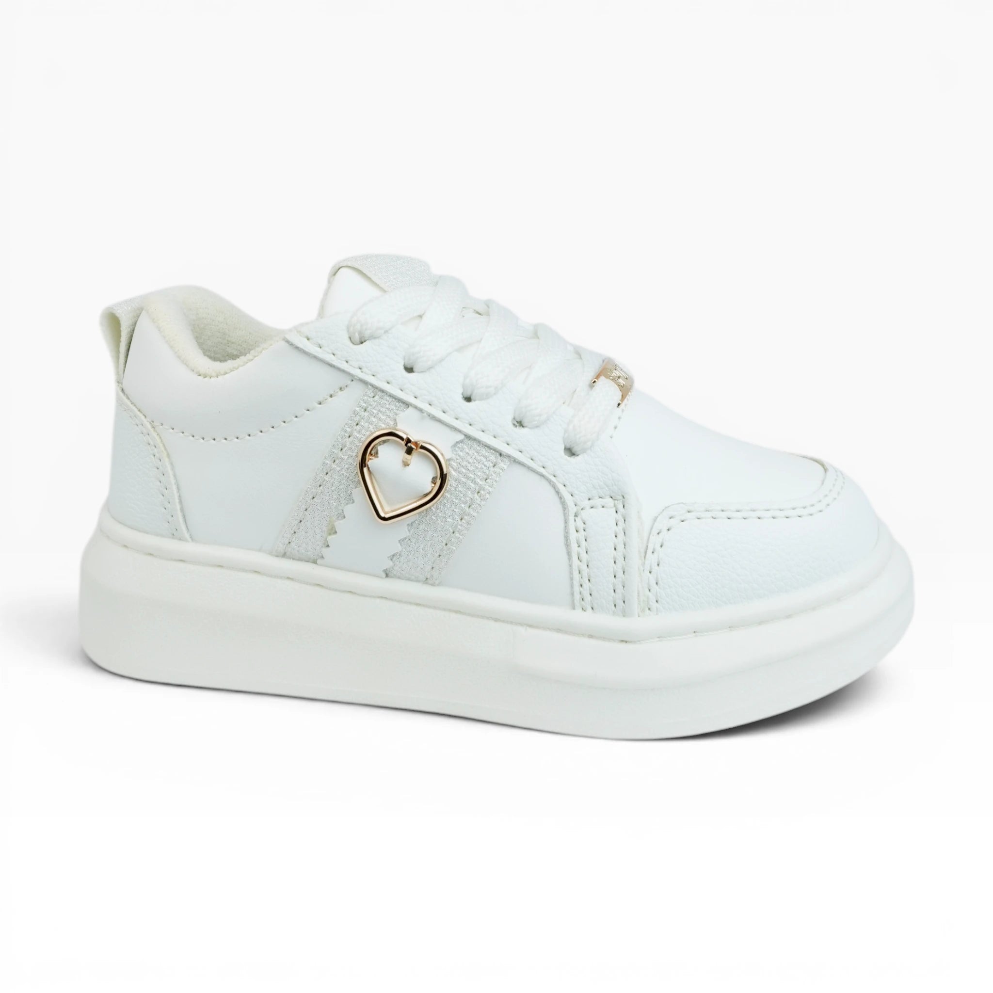Tenis Niña Spimfer Tiza con Corazón Dorado