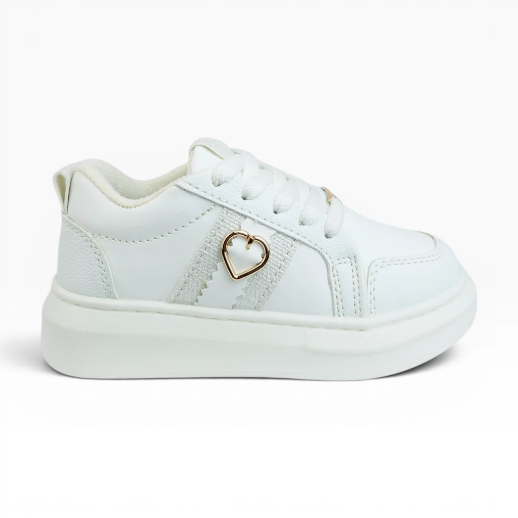 Tenis Niña Spimfer Tiza con Corazón Dorado