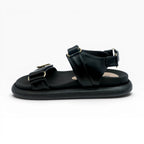 Sandalias Negras para Mujer con Plataforma Confort y Ajuste Ajustable