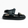 Sandalias Negras para Mujer con Plataforma Confort y Ajuste Ajustable