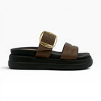 Sandalias Marrones de Plataforma Canoa Spimfer: Tendencia y Altura