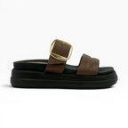 Sandalias Marrones de Plataforma Canoa Spimfer