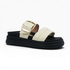 Sandalias Color Hueso de Plataforma Canoa Spimfer: Tendencia y Altura