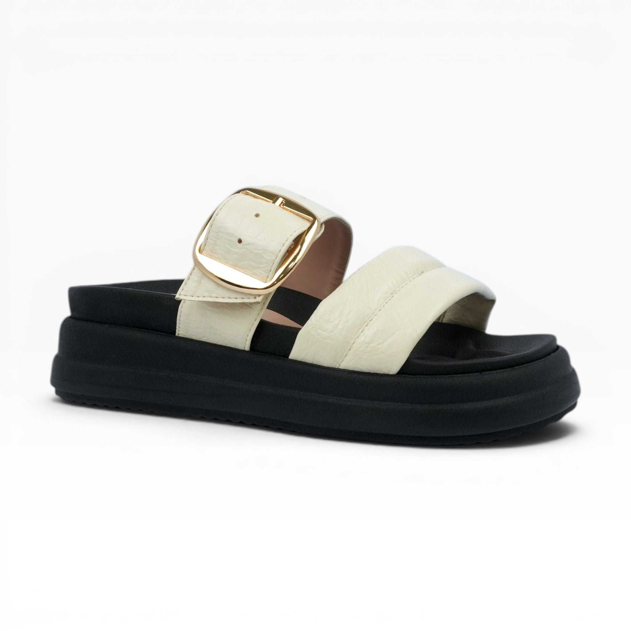 Sandalias Color Hueso de Plataforma Canoa Spimfer: Tendencia y Altura