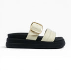 Sandalias Color Hueso de Plataforma Canoa Spimfer: Tendencia y Altura