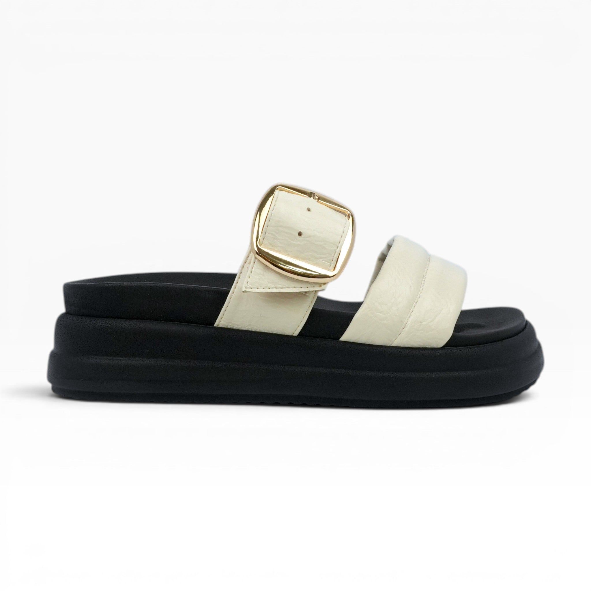 Sandalias Color Hueso de Plataforma Canoa Spimfer: Tendencia y Altura