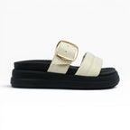 Sandalias Color Hueso de Plataforma Canoa Spimfer