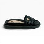 Sandalias Negras Tejidas para Mujer Spimfer