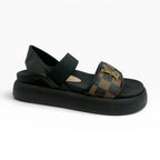Sandalias Café Negro con Elástico para Mujer Spimfer