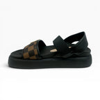 Sandalias Café Negro con Elástico para Mujer Spimfer