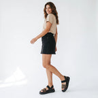Sandalias Café Negro con Elástico para Mujer Spimfer