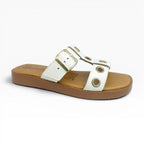 Sandalias Bajas para Mujer Spimfer con Hebilla Y Ojales