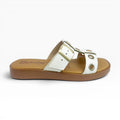 Sandalias Bajas para Mujer Spimfer con Hebilla Y Ojales