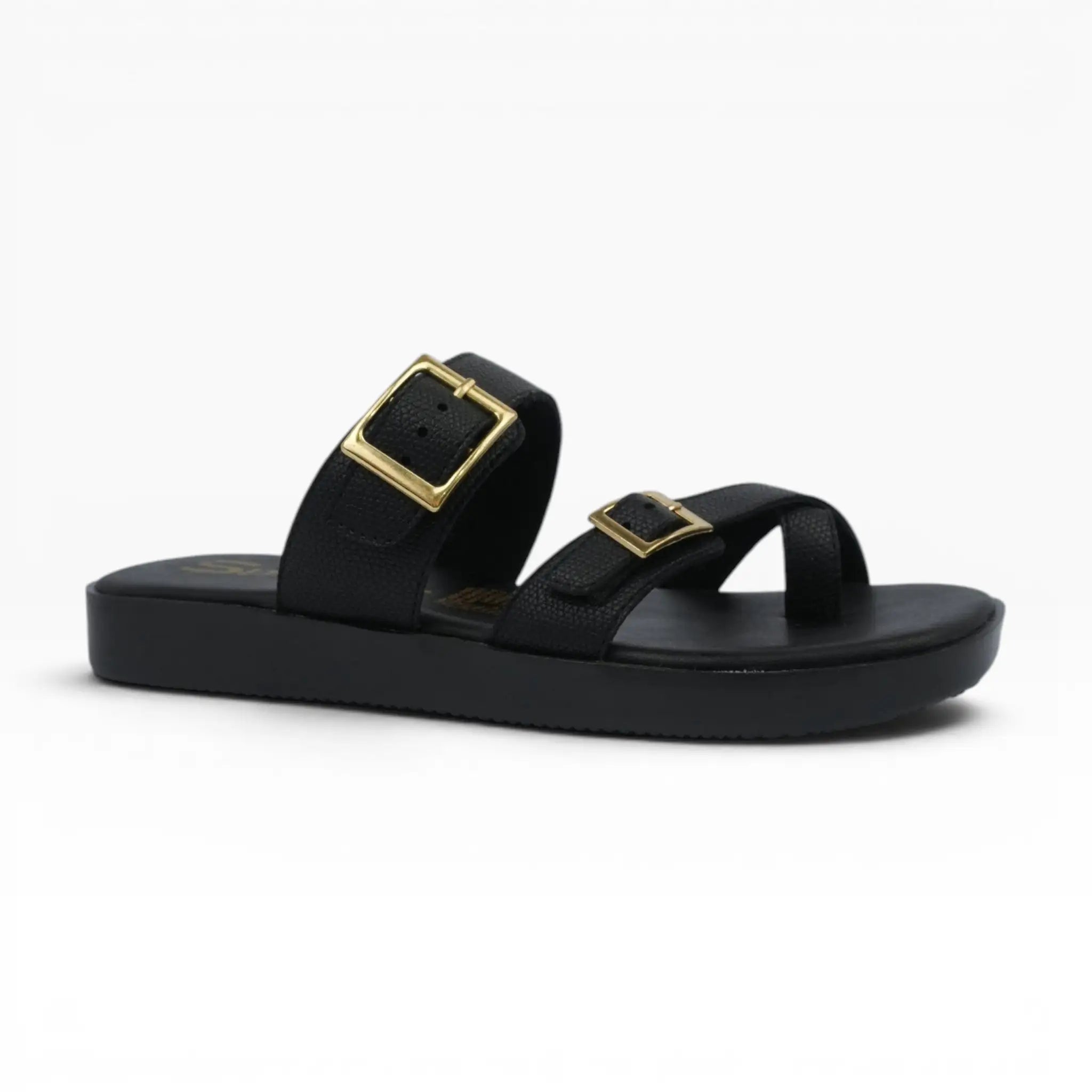 Sandalias Tres Puntadas Spimfer Negras para Mujer