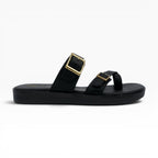 Sandalias Tres Puntadas Spimfer Negras para Mujer: Comodidad y Estilo Casual