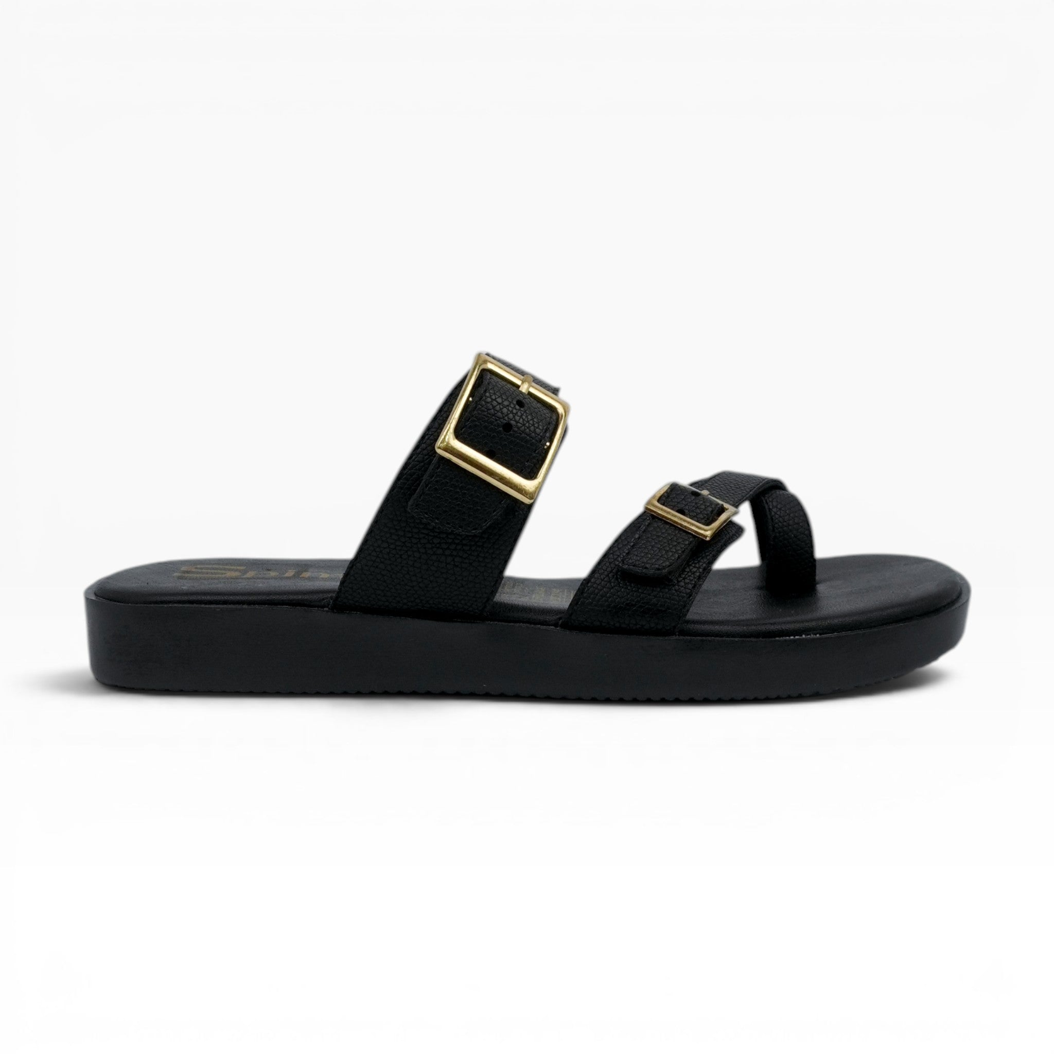 Sandalias Tres Puntadas Spimfer Negras para Mujer: Comodidad y Estilo Casual