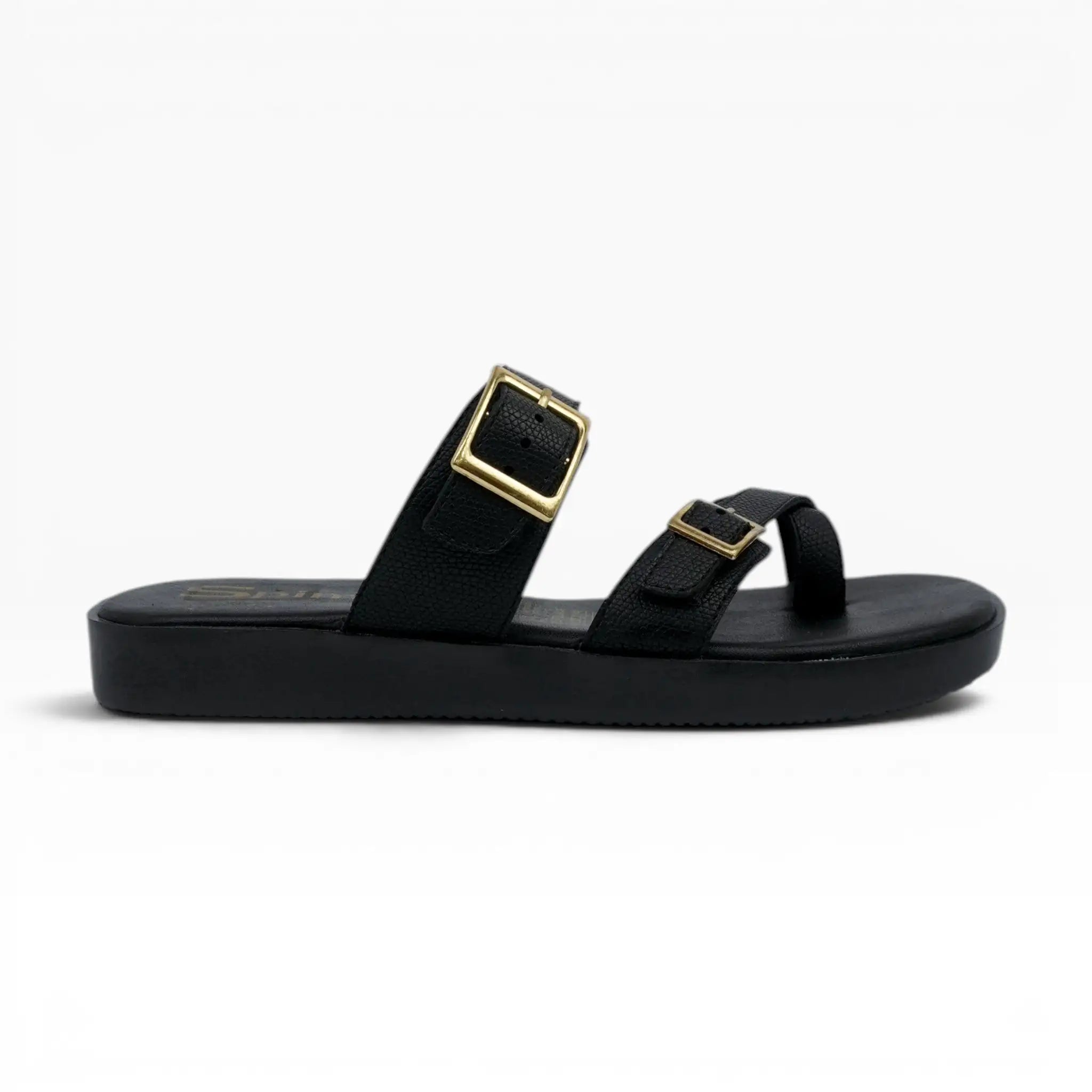 Sandalias Tres Puntadas Spimfer Negras para Mujer