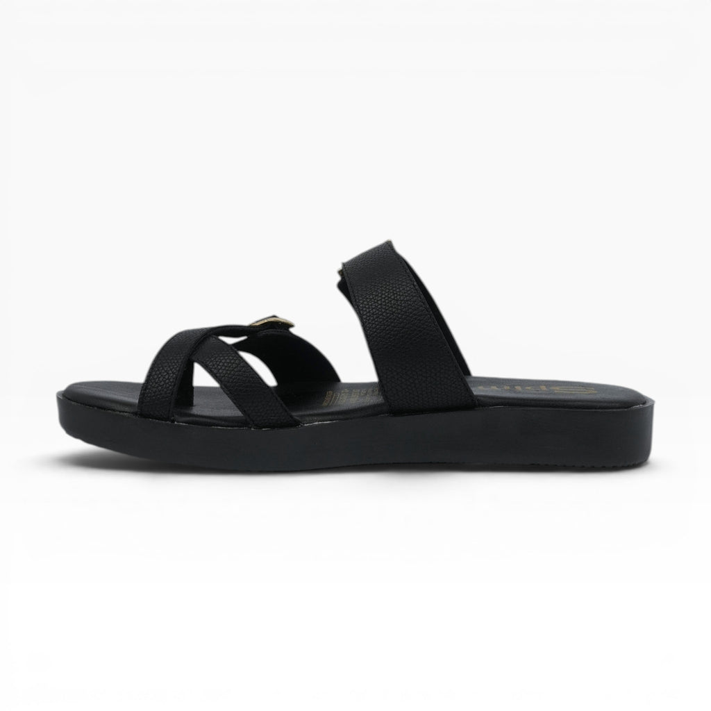 Sandalias Tres Puntadas Spimfer Negras para Mujer: Comodidad y Estilo Casual