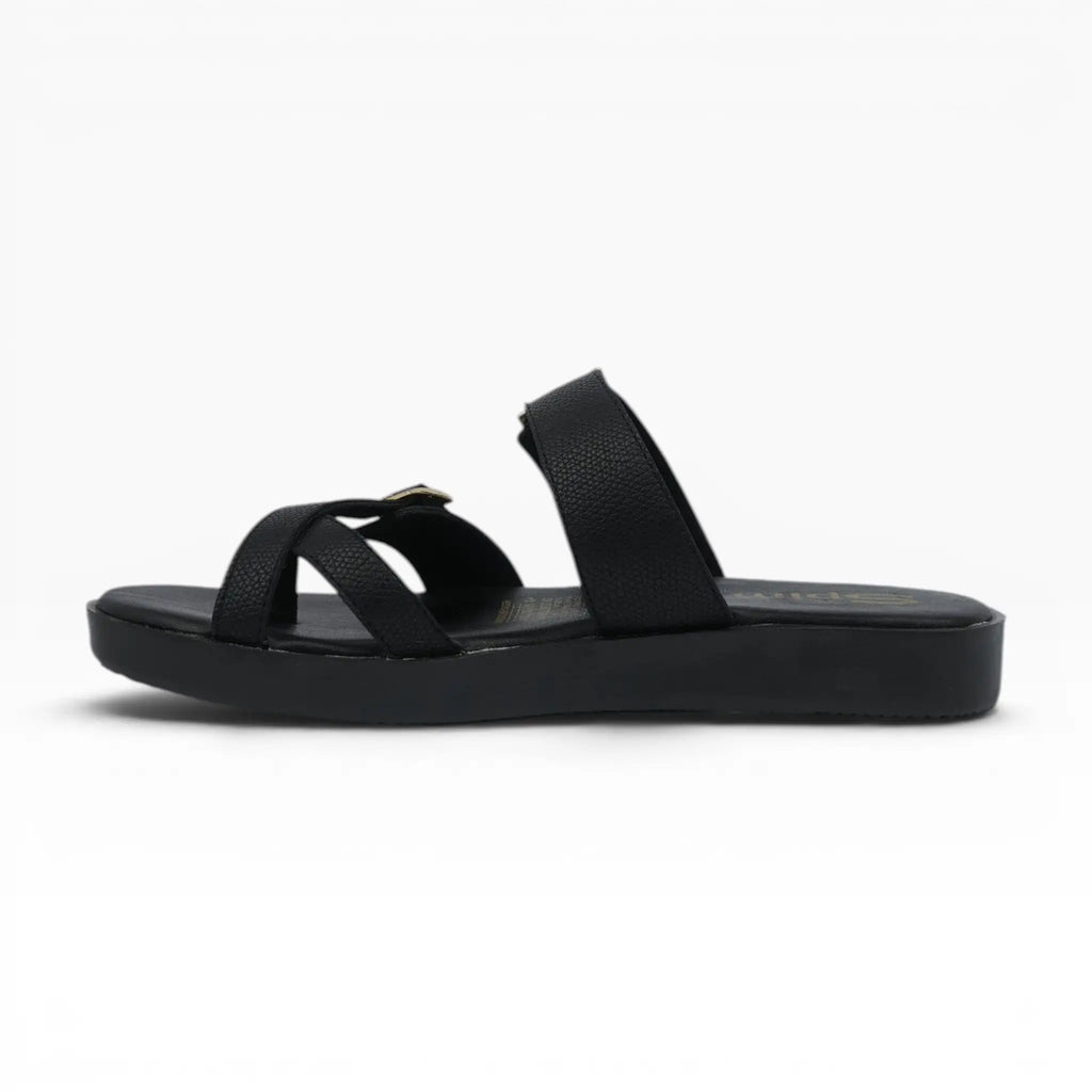 Sandalias Tres Puntadas Spimfer Negras para Mujer
