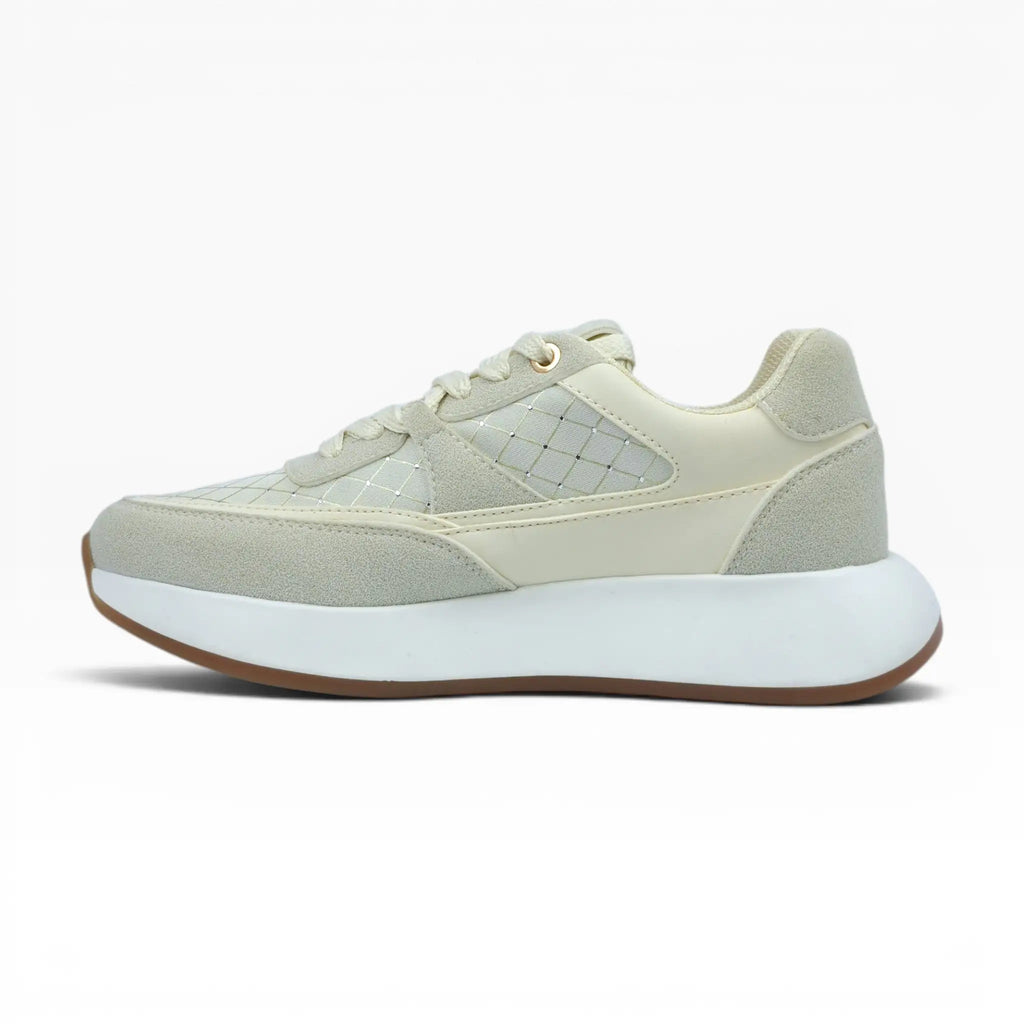 Tenis Spimfer Beige Texturizados para Mujer