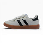 Tenis Gris Spimfer Tipo Samba con Velcro para Mujer: Estilo Retro y Confort