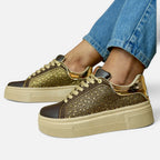 Tenis Marrones con Pedrería para Mujer – Plataforma Urban Spimfer